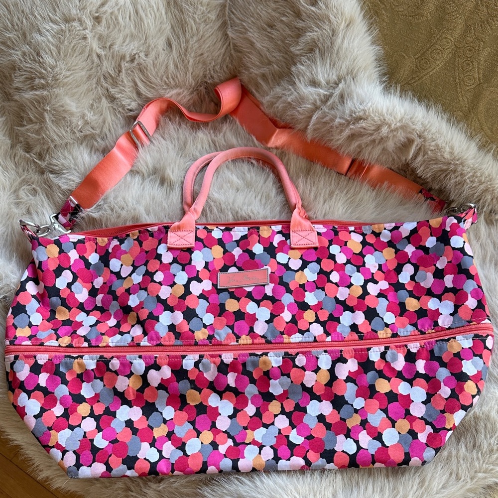 Vera Bradley Colorful Polka Dot Women's Expandable Tote Bag